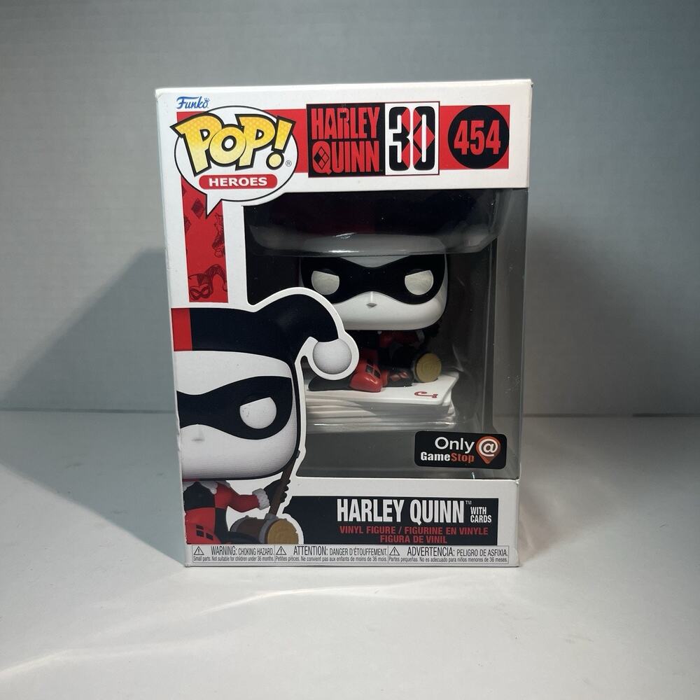 Funko Pop! DC Harley Quinn With Cards #454 (GameStop Exclusive) Vinyl Figure
